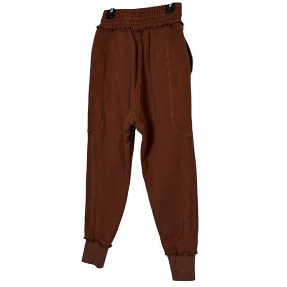 BBXBRAND brown pull on cropped sweat pants size UK 8 US 4 - Picture 11 of 13